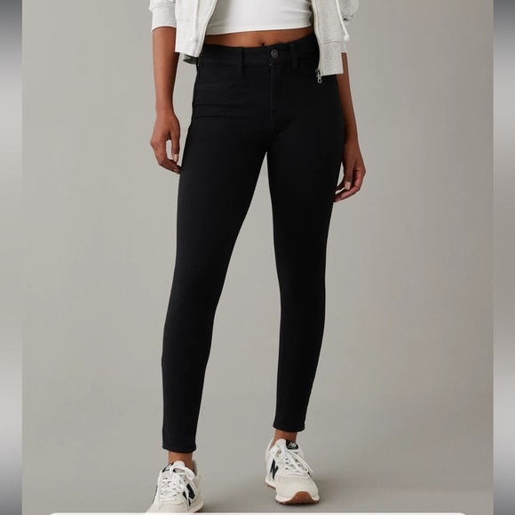 American Eagle Hi-Rise Jegging Black Jeans - Picture 1 of 8